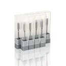 KP Cuticula Treadment. Swiss High Precision Cone Shape Bit, Blue, Diamond, Medium / 10 Pcs. - Pack