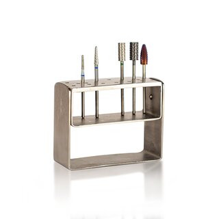 KP Nail Drill Holder, made of stainless steel for 17 Drillers / 1 Pcs.